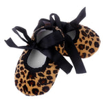 Baby shoes Leopard print bow slip soft Kids girl first walker Bowknot Leopard Printing Newborn kids Cloth bow knot Crib Shoes