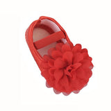 Toddler Kid Baby Girl Chiffon Flower Elastic Band Newborn Walking Shoes